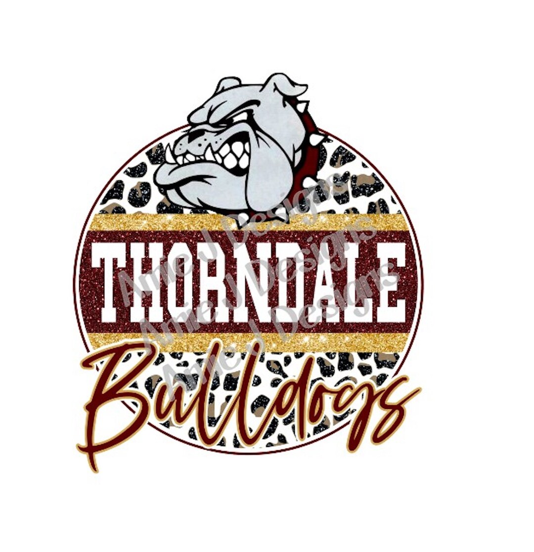 Thorndale Bulldogs Mascot Version Glitter Texas PNG Etsy