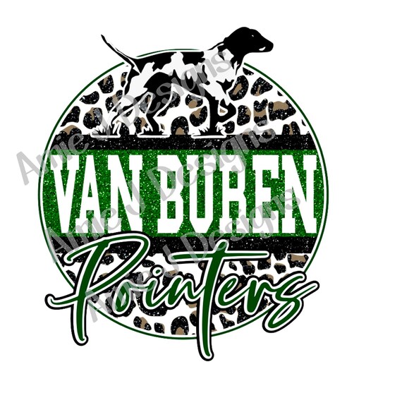 Van Buren Pointers Mascot Version Glitter Arkansas PNG Etsy