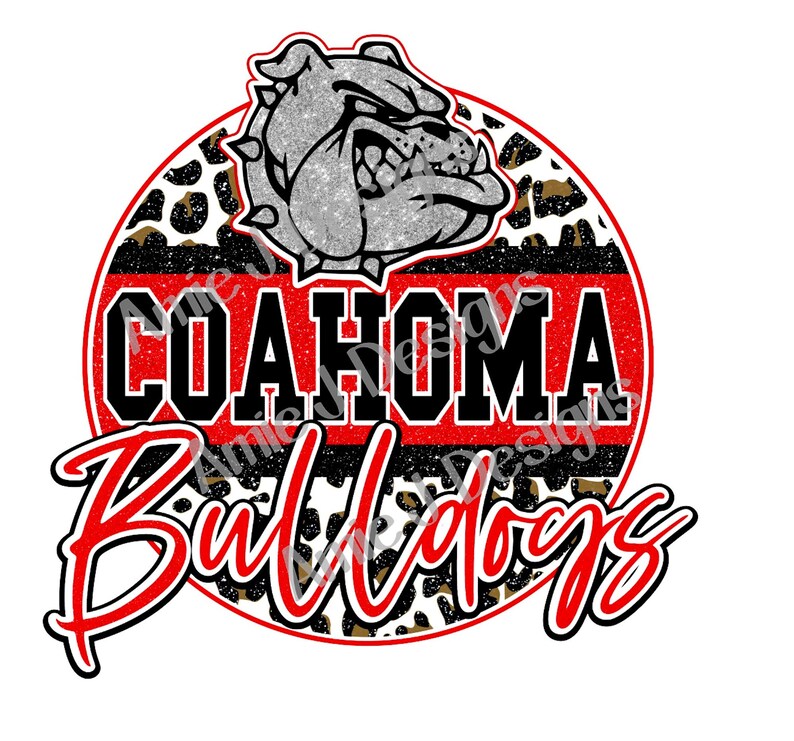 Coahoma Bulldogs Mascot Version Glitter Texas PNG Sublimation Etsy