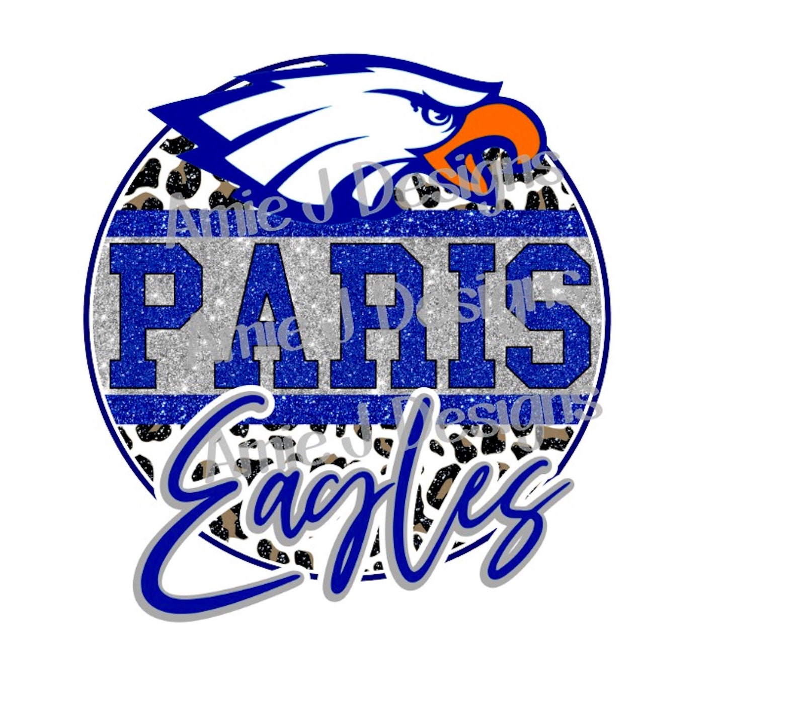 Paris Eagles Mascot Version Glitter Arkansas PNG Sublimation Etsy