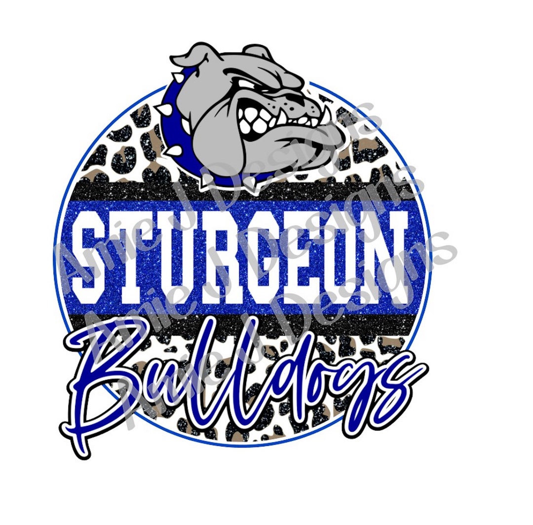 Sturgeon Bulldogs Mascot Glitter Circle Missouri PNG (Download Now) Etsy