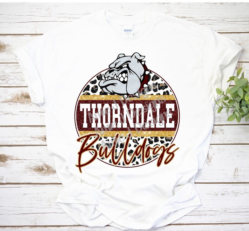Thorndale Bulldogs Mascot Version Glitter Texas PNG Etsy