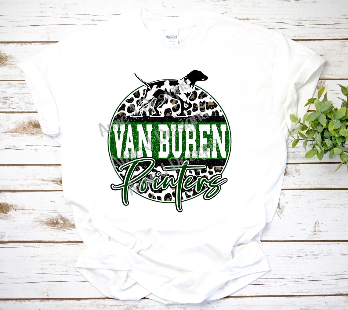 Van Buren Pointers Mascot Version Glitter Arkansas PNG Etsy