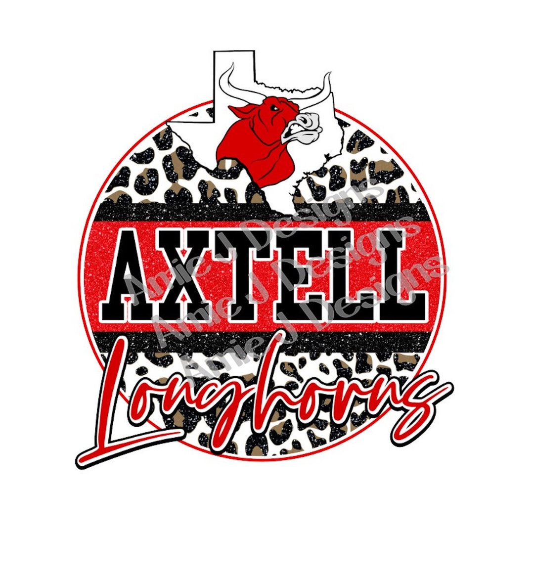 Axtell Longhorns Mascot Version Glitter Texas PNG Sublimation Etsy
