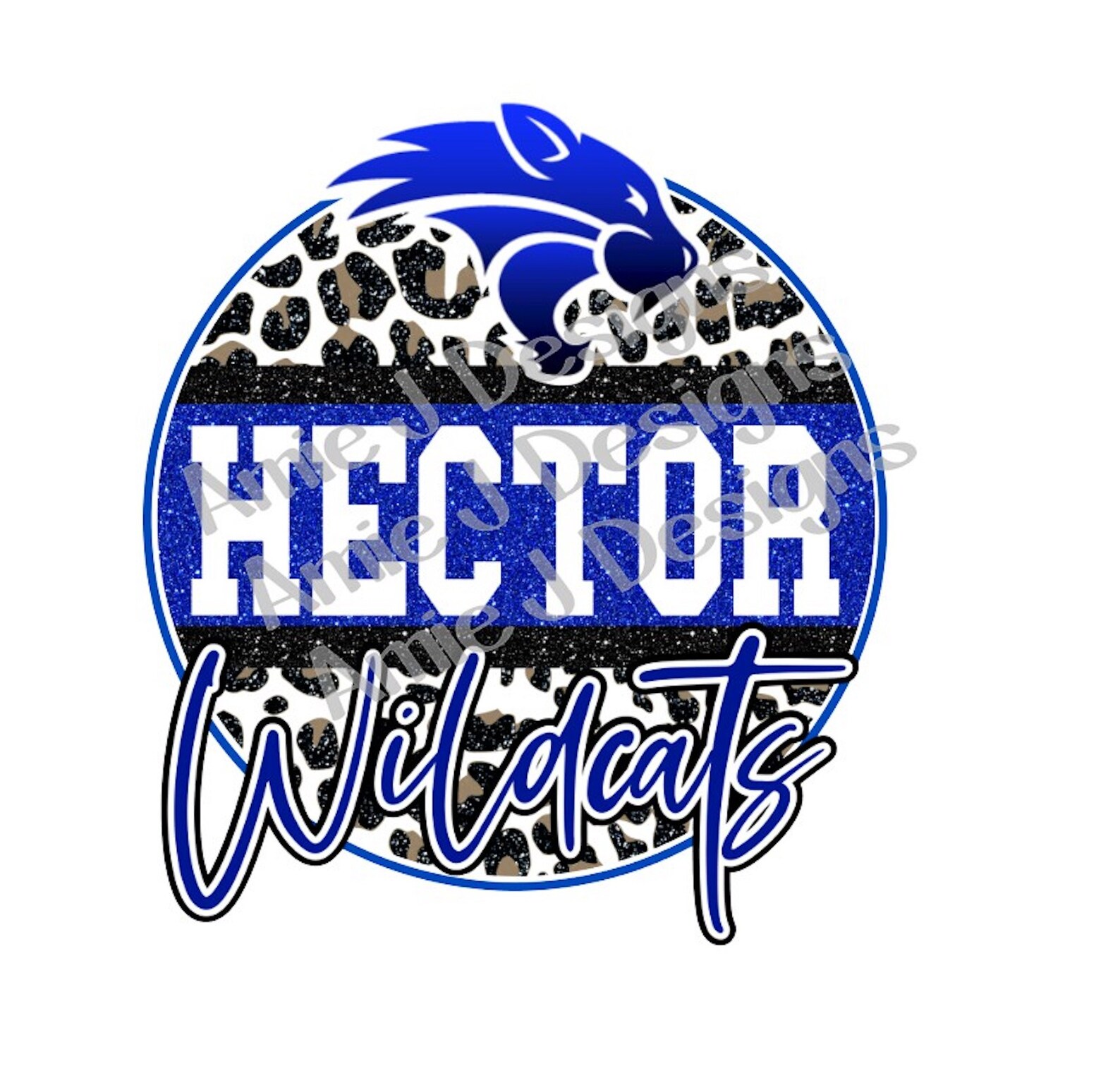 Hector Wildcats Mascot Version Glitter Arkansas PNG Etsy