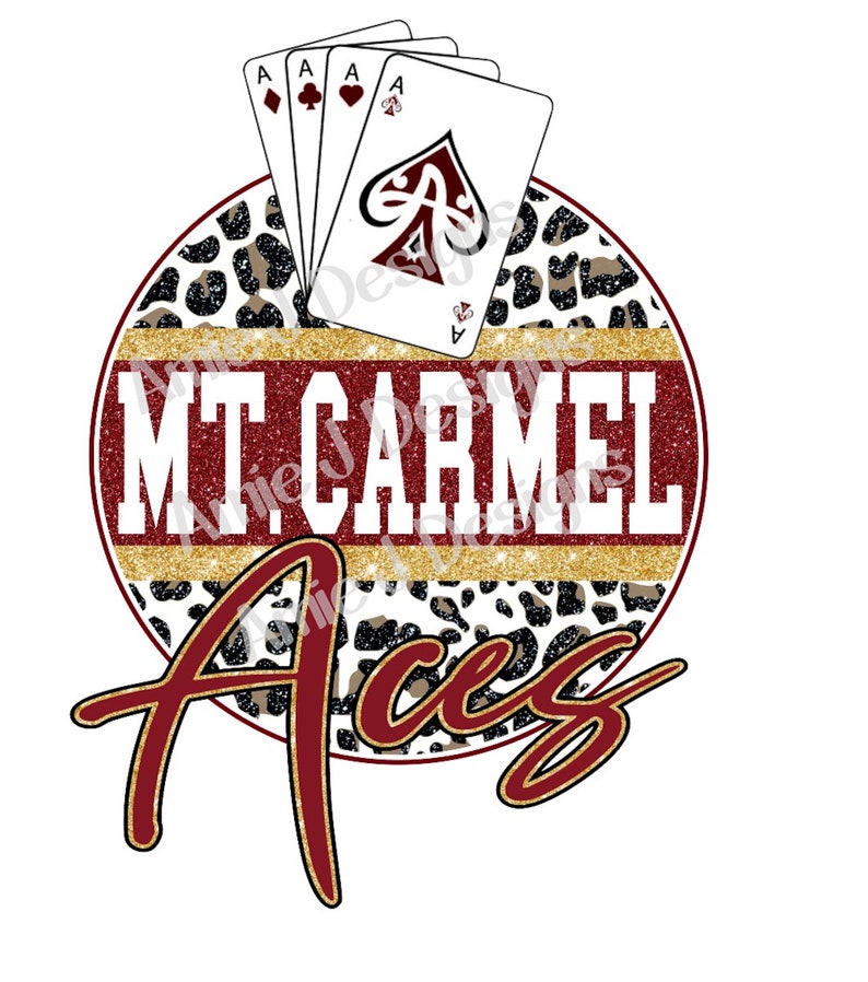 Mt. Carmel Aces Mascot Version Glitter Indiana PNG Sublimation Etsy