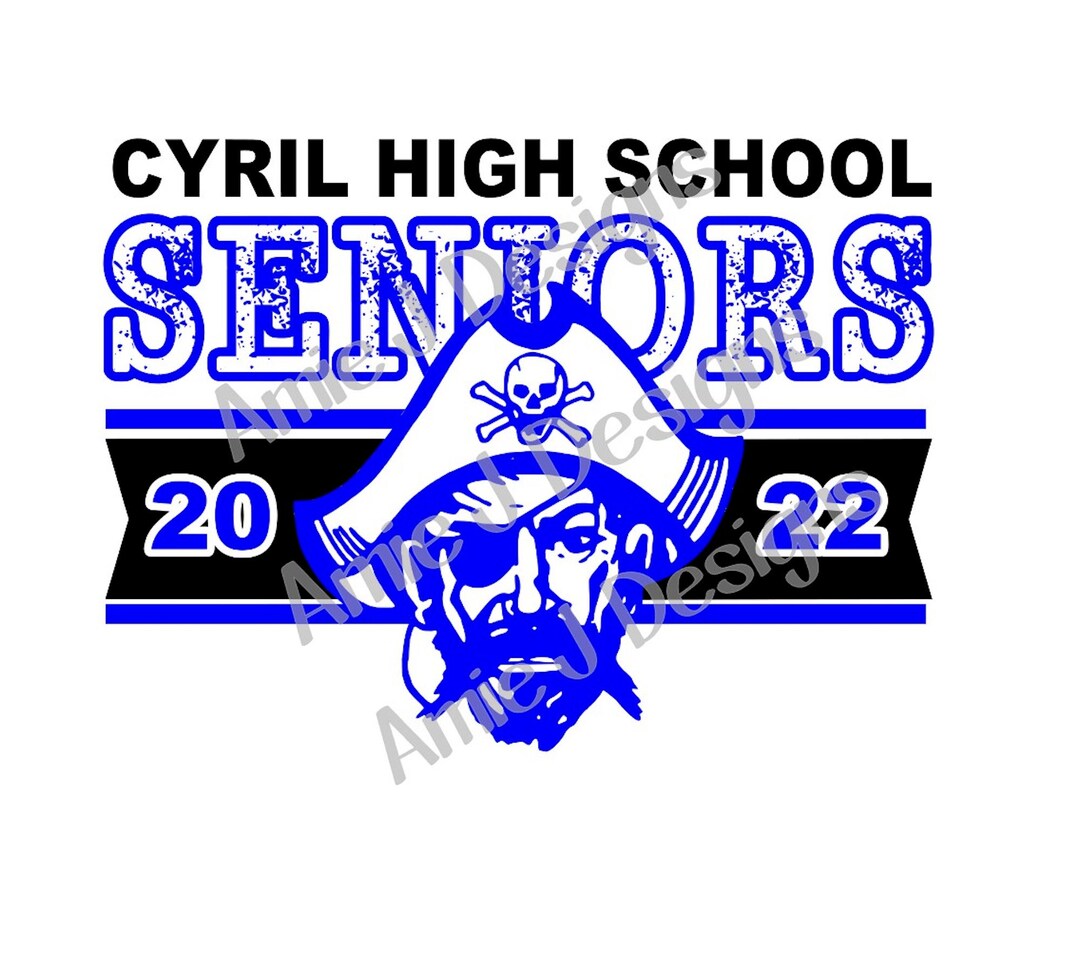 Cyril High School Pirates Senior Graduate Graduation 2022 Etsy