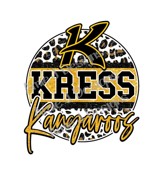 Kress Kangaroos Mascot Version Glitter Texas PNG Sublimation Etsy