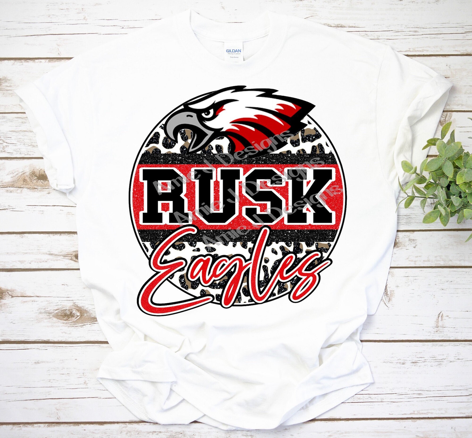 Rusk Eagles Mascot Version Glitter Texas PNG Sublimation