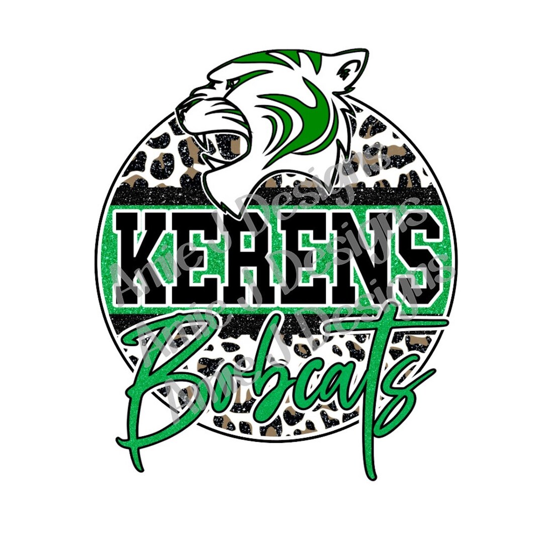 Kerens Bobcats Mascot Version Glitter Texas PNG Sublimation Etsy