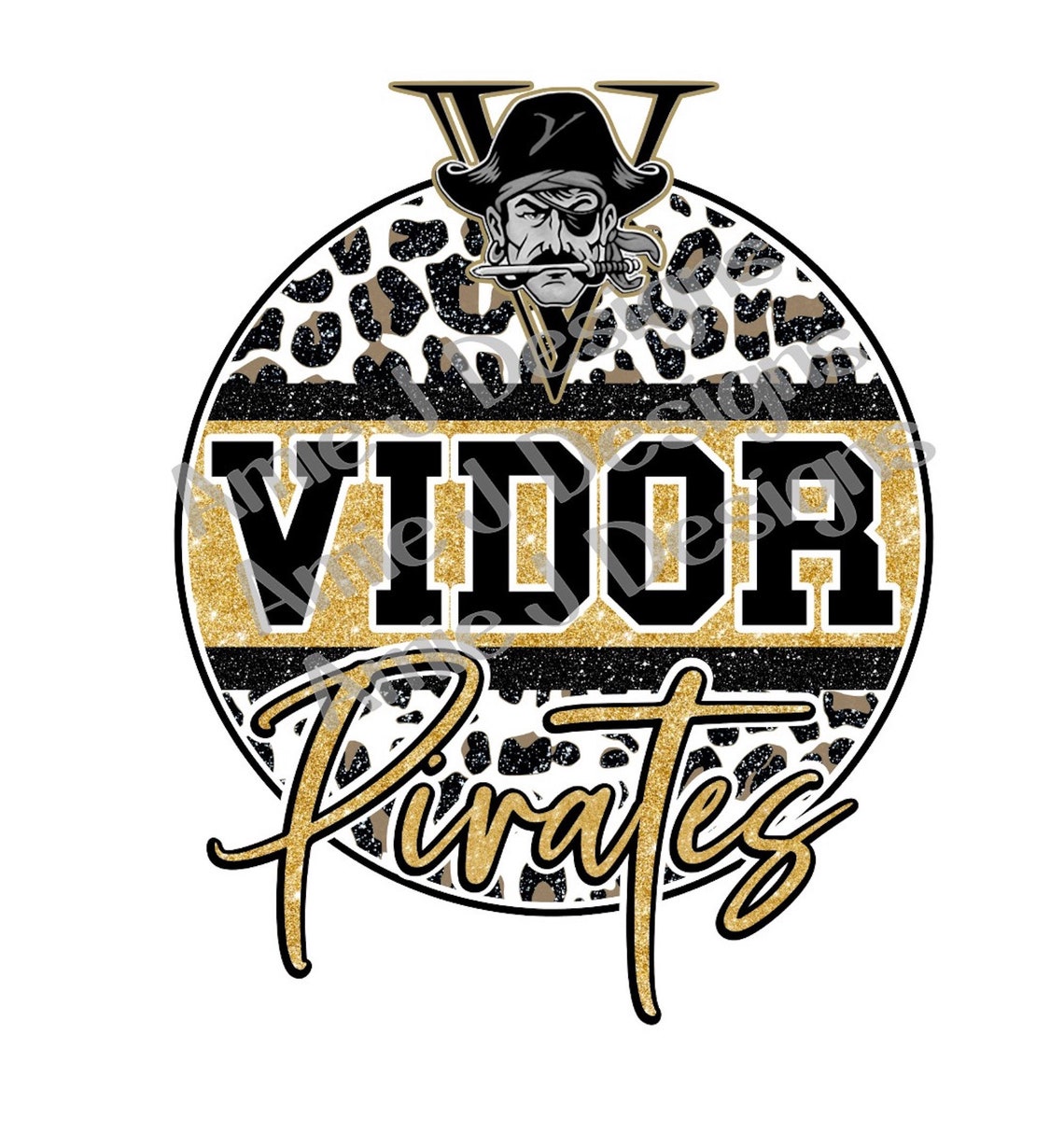 Vidor Pirates Mascot Version Glitter Texas PNG Sublimation Etsy
