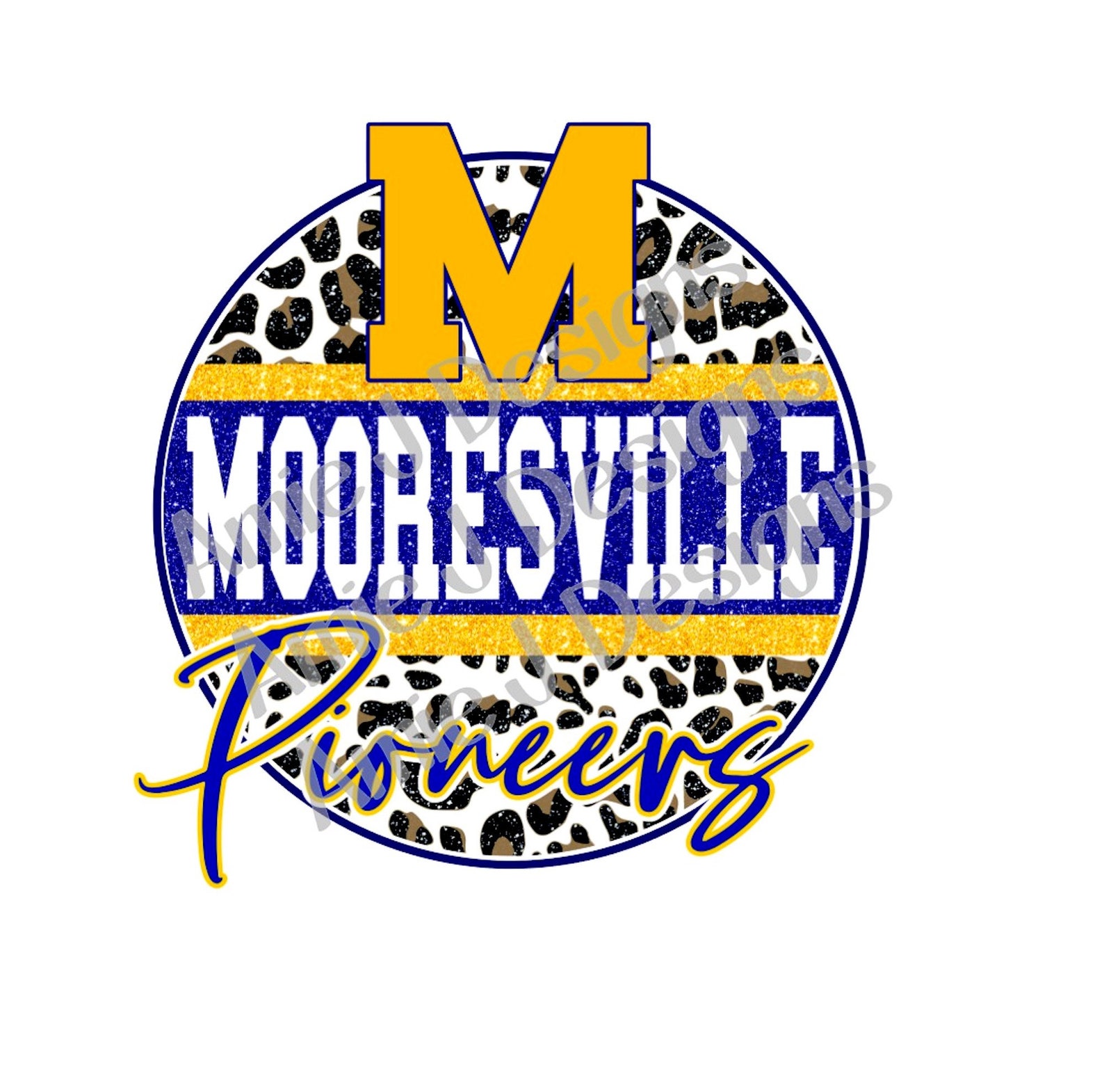 Mooresville Pioneers Mascot Version Glitter Indiana PNG Etsy