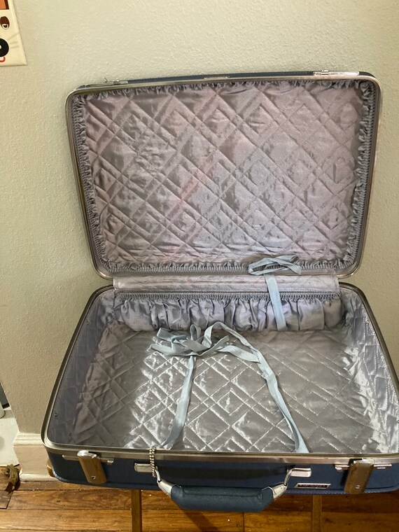 vintage blue suitcase, American Tourister luggage… - image 7