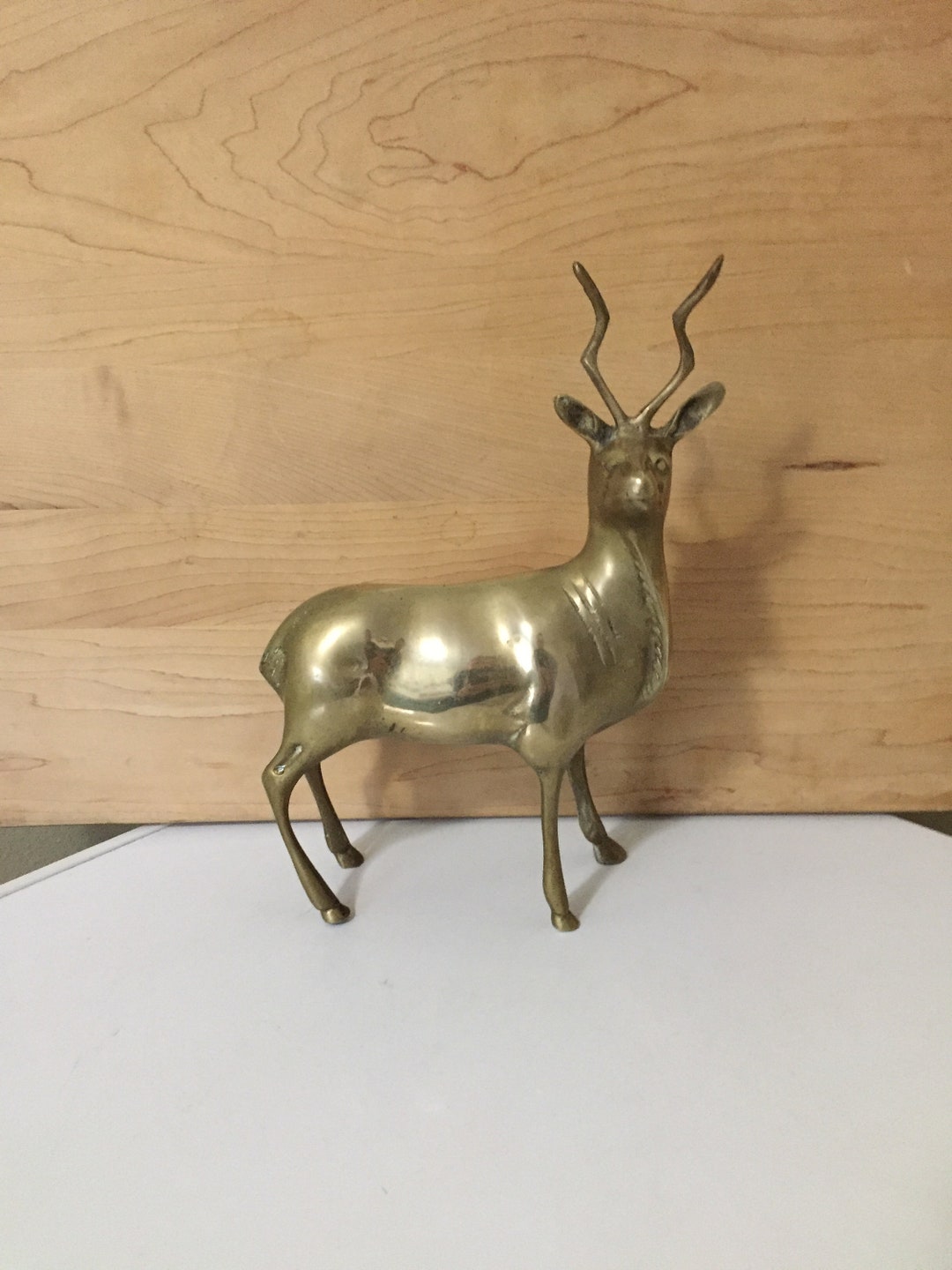 Brass Deer Vintage Brass Home Decor Brass Figurines Brass Etsy