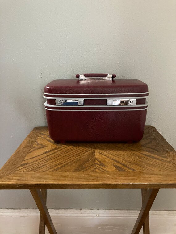 Samsonite Vintage Luggage Train Case 4212 Light Blue Gem