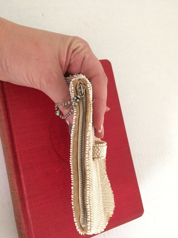 Vintage beaded belt purse, coin purse, dance purs… - image 5