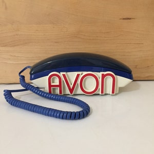 Vintage Avon phone, Avon Telephone, blue avon phone, push button phone, telephone, touch tone, working phone, avon collector