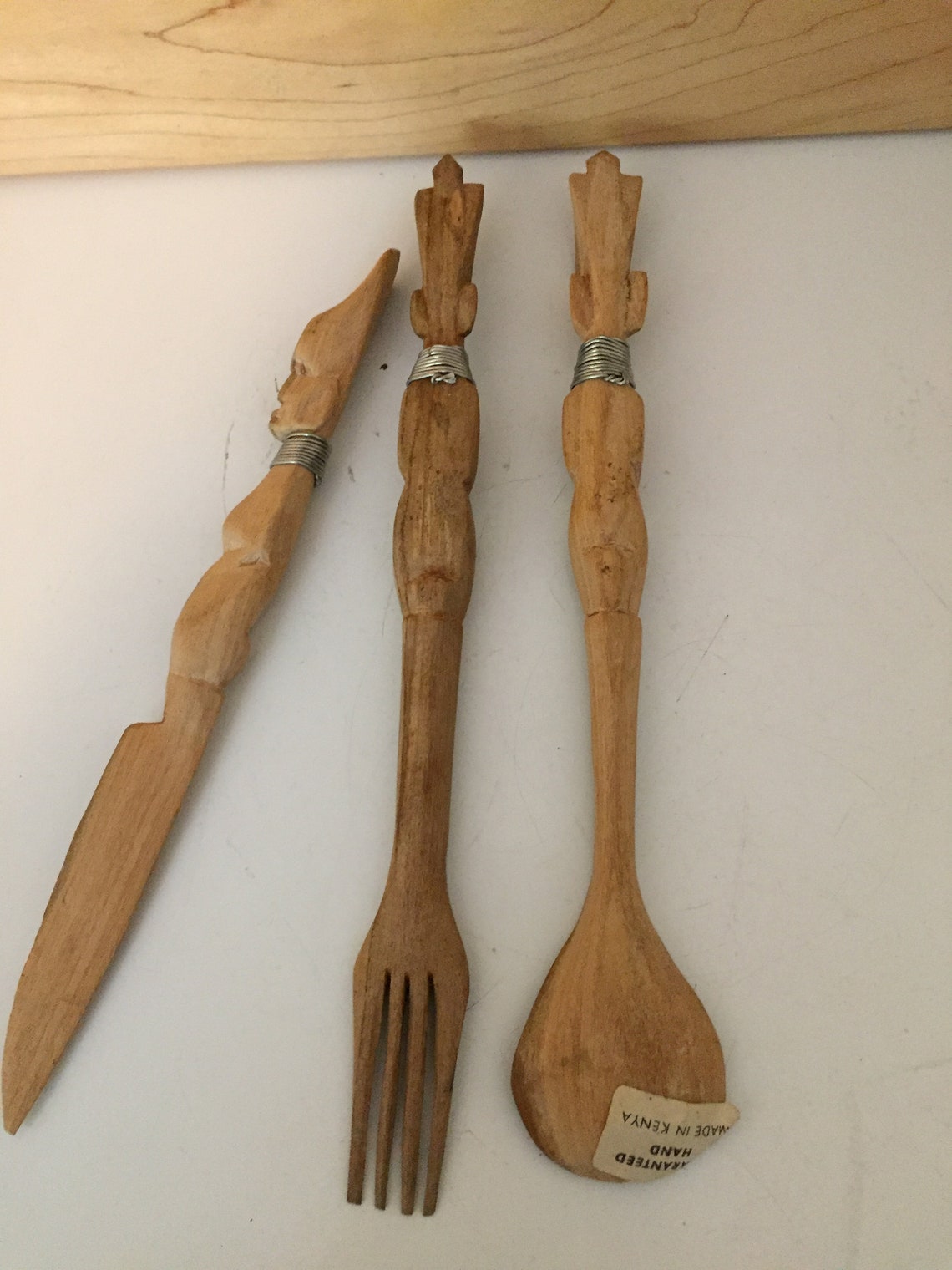 Wooden tribal art utensils made in Kenya hand carved wooden Etsy
