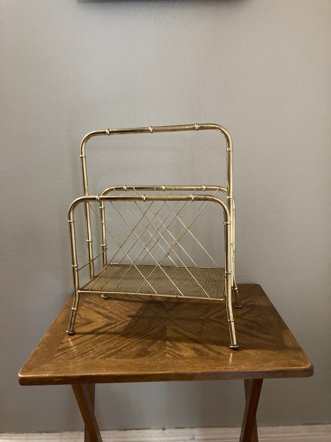 Vintage Metal Magazine Rack Metal Magazine Baskets Metal Etsy
