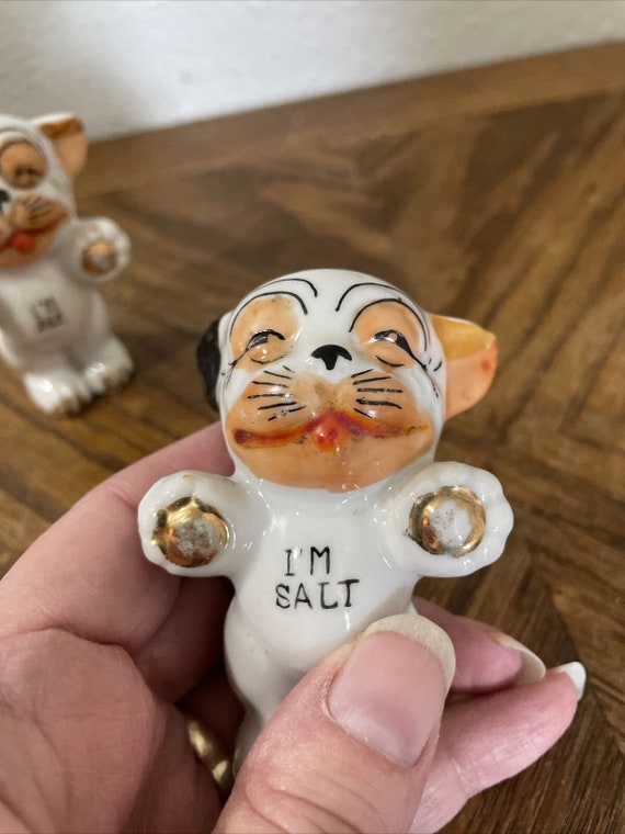 Vintage Bonzo Dog Ceramic Salt & Pepper Shakers - 1940s Japan - Etsy