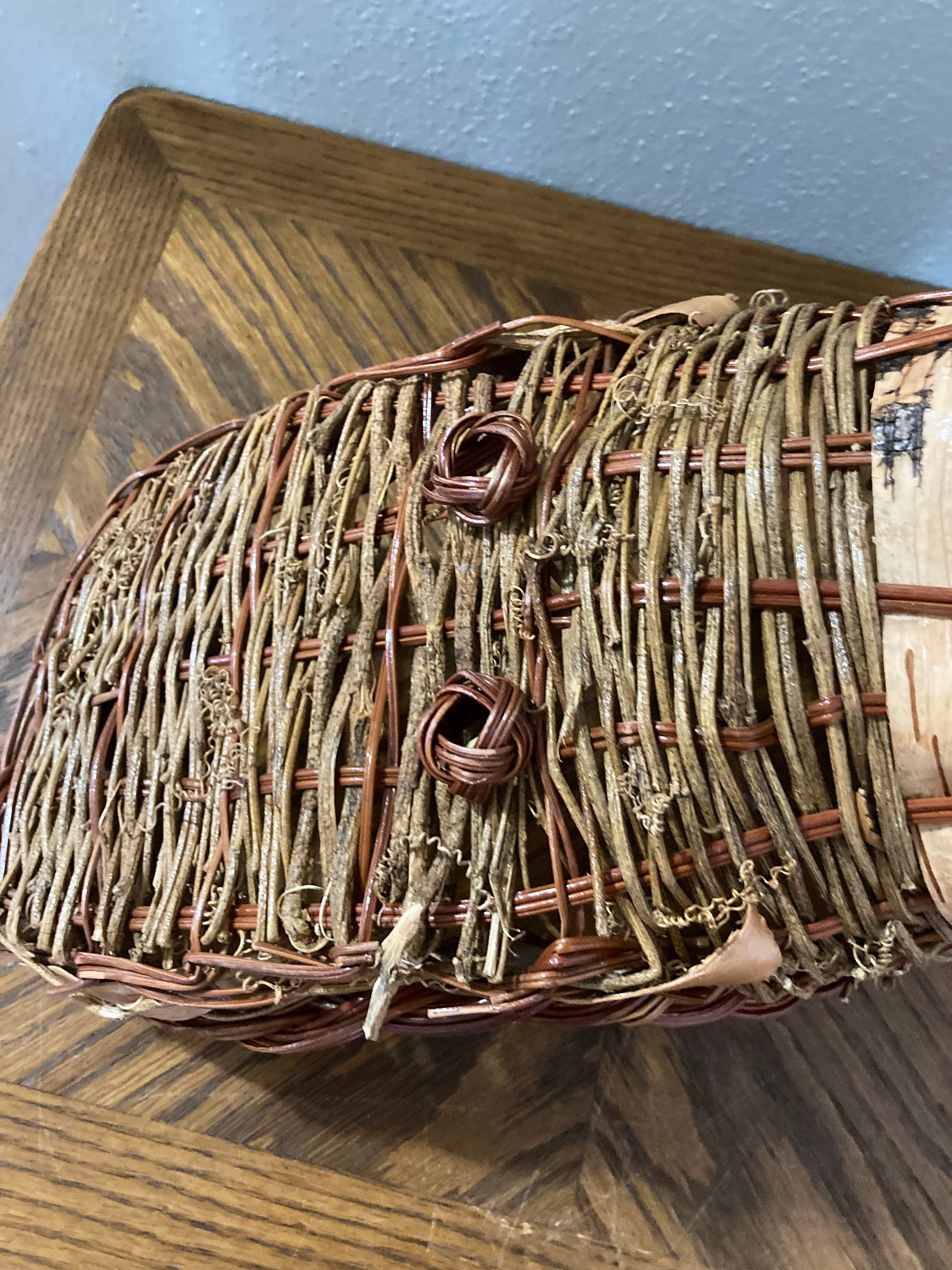 Vintage Wicker Cornucopia Wicker Decor Thanksgiving Etsy