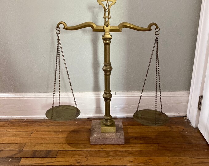 Vintage Brass Scales, Scales of Justice, Balancing Scales, Large Scales