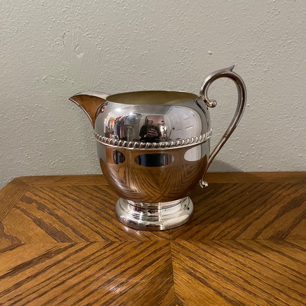 Vintage silver plated pitcher, water pitcher, cocktail pitcher