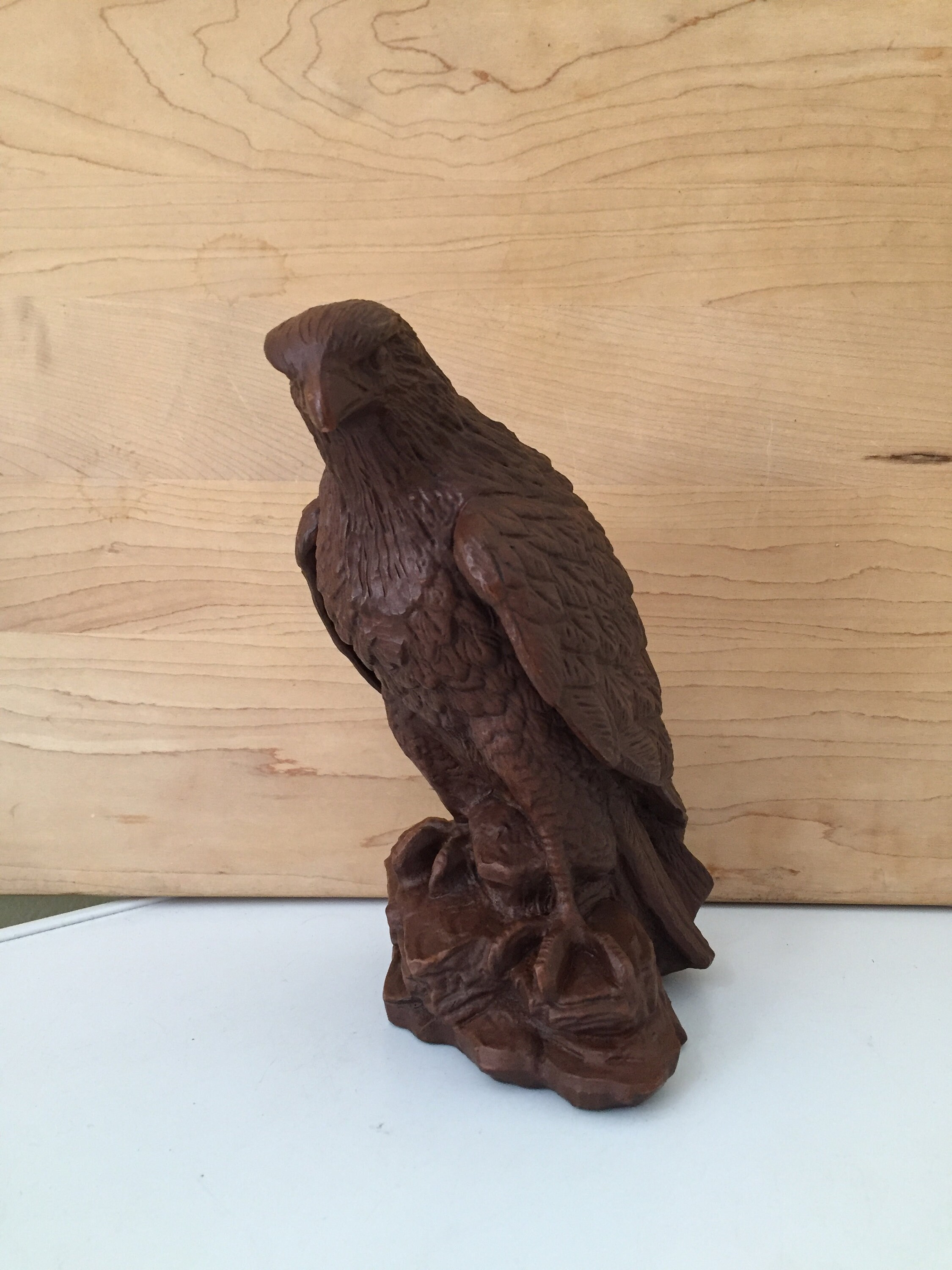 Vintage Red Mill Resin Eagle Figurine: Handcrafted Bald Eagle