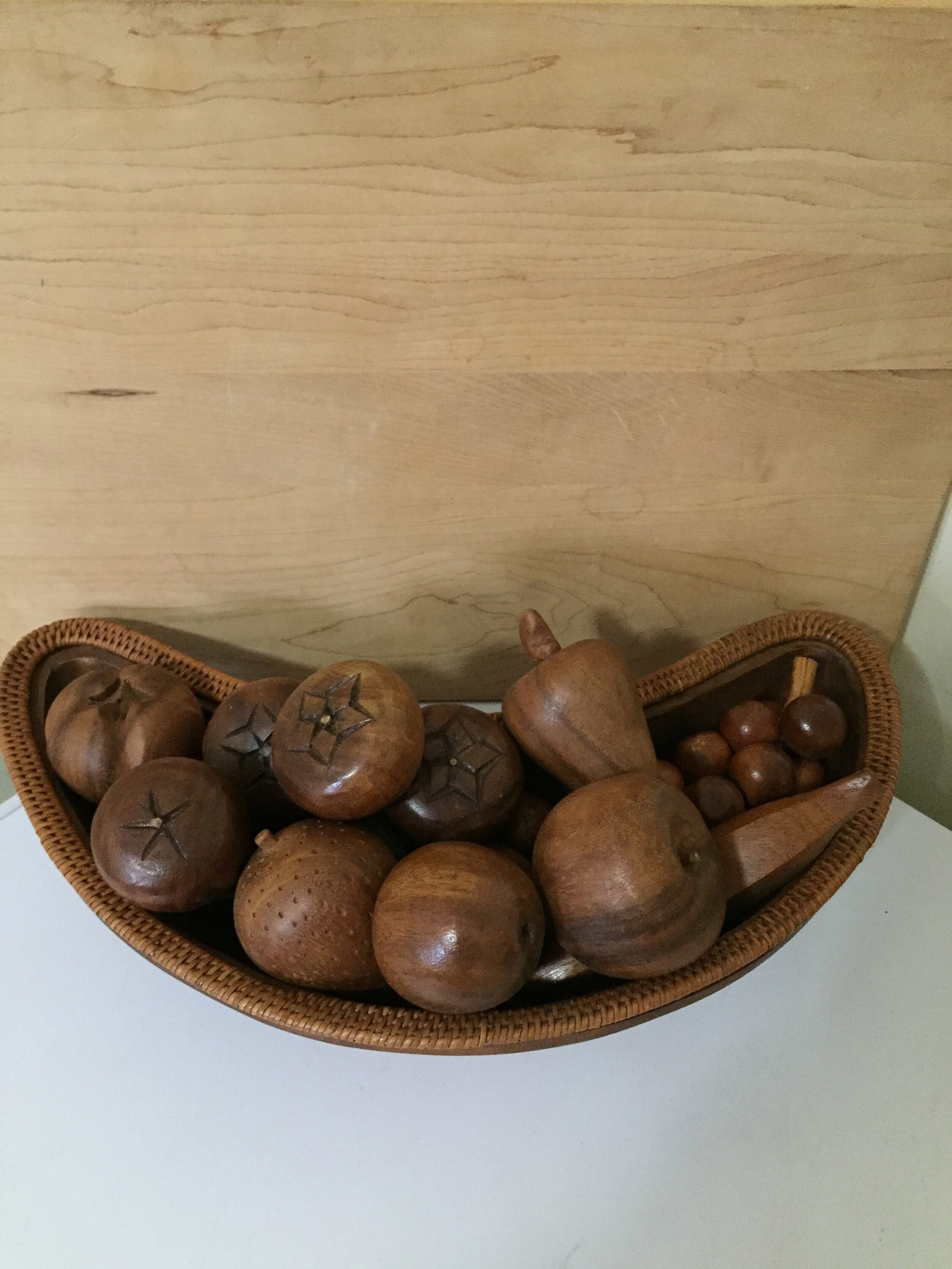 Buy Natural Mango Wood Footed Fruit Bowl from the UK online shop