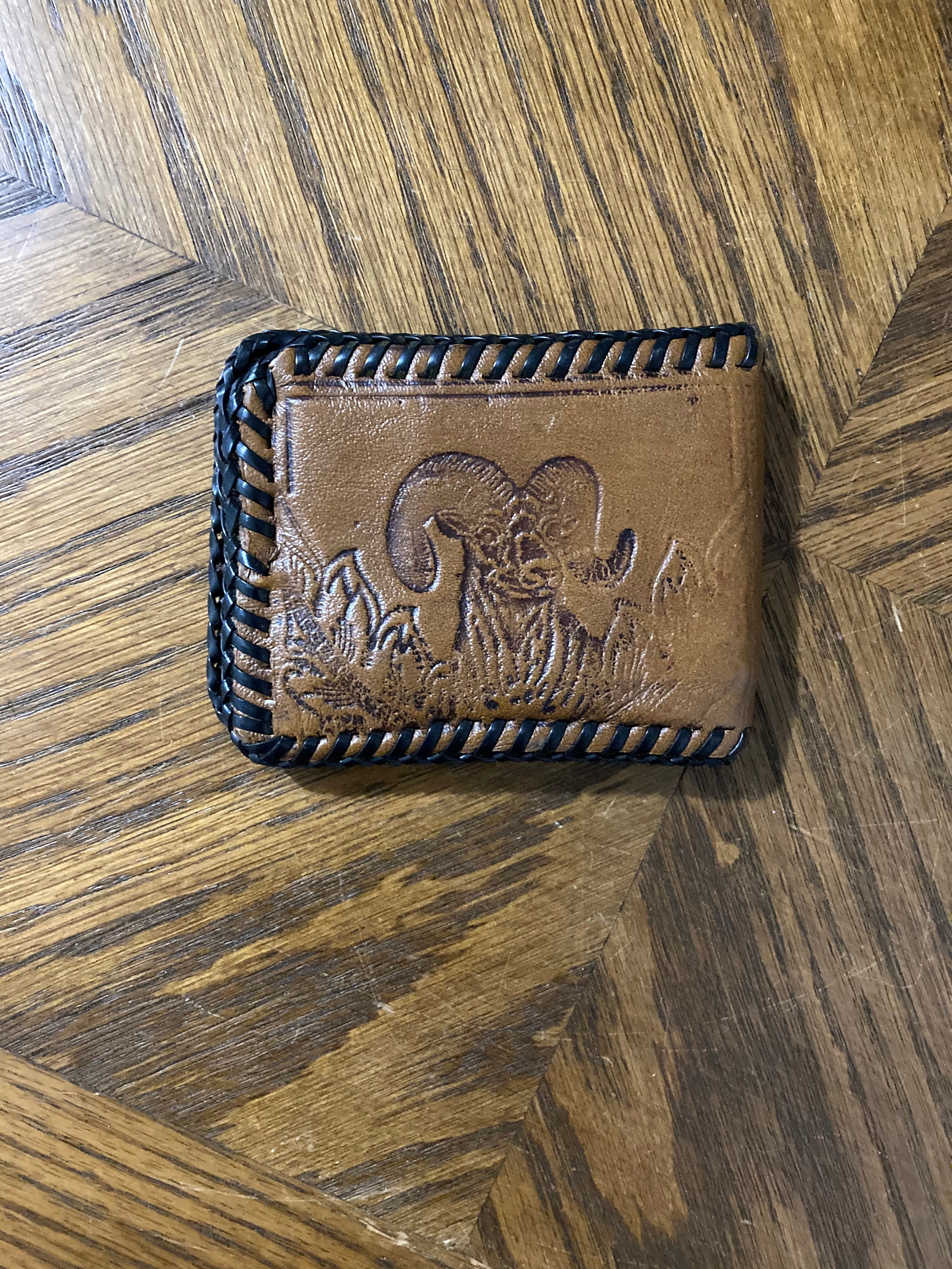 Rider & Mountains. Leather hand-tooled wallet. : r/crafts