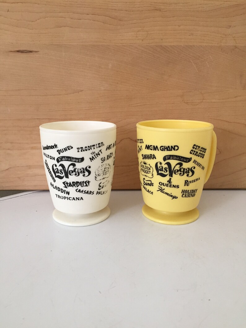 Vintage Las Vegas Cups Casino Souvenir Cups Dunes the Mint Etsy