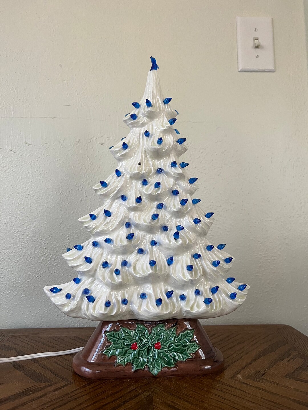 Vintage Ceramic Christmas Tree White Ceramic Christmas Tree Etsy