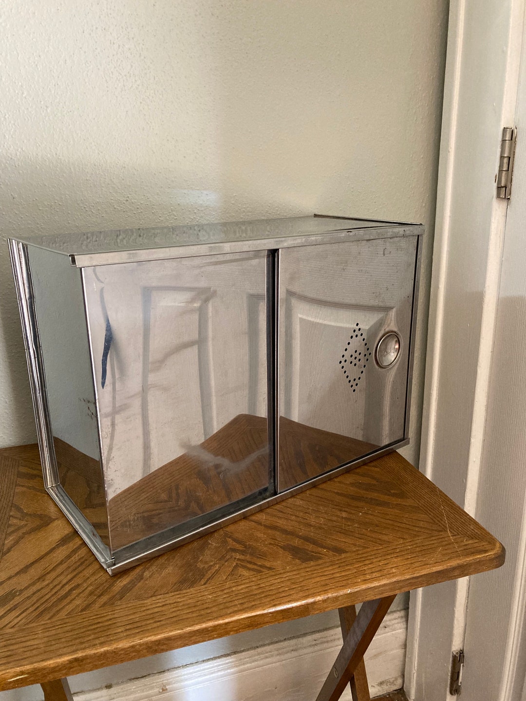 Vintage Chrome Breadbox, Aluminum Bread Box, Chrome Kitchen Storage Etsy