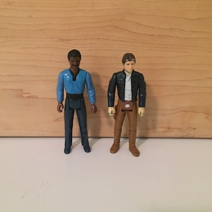 Figuras de acción vintage de Star Wars, Lando Calrissian 1980, Han Solo 1980, Empire Strikes Back, hecho en Hong Kong, juguetes Kenner, figuras sueltas