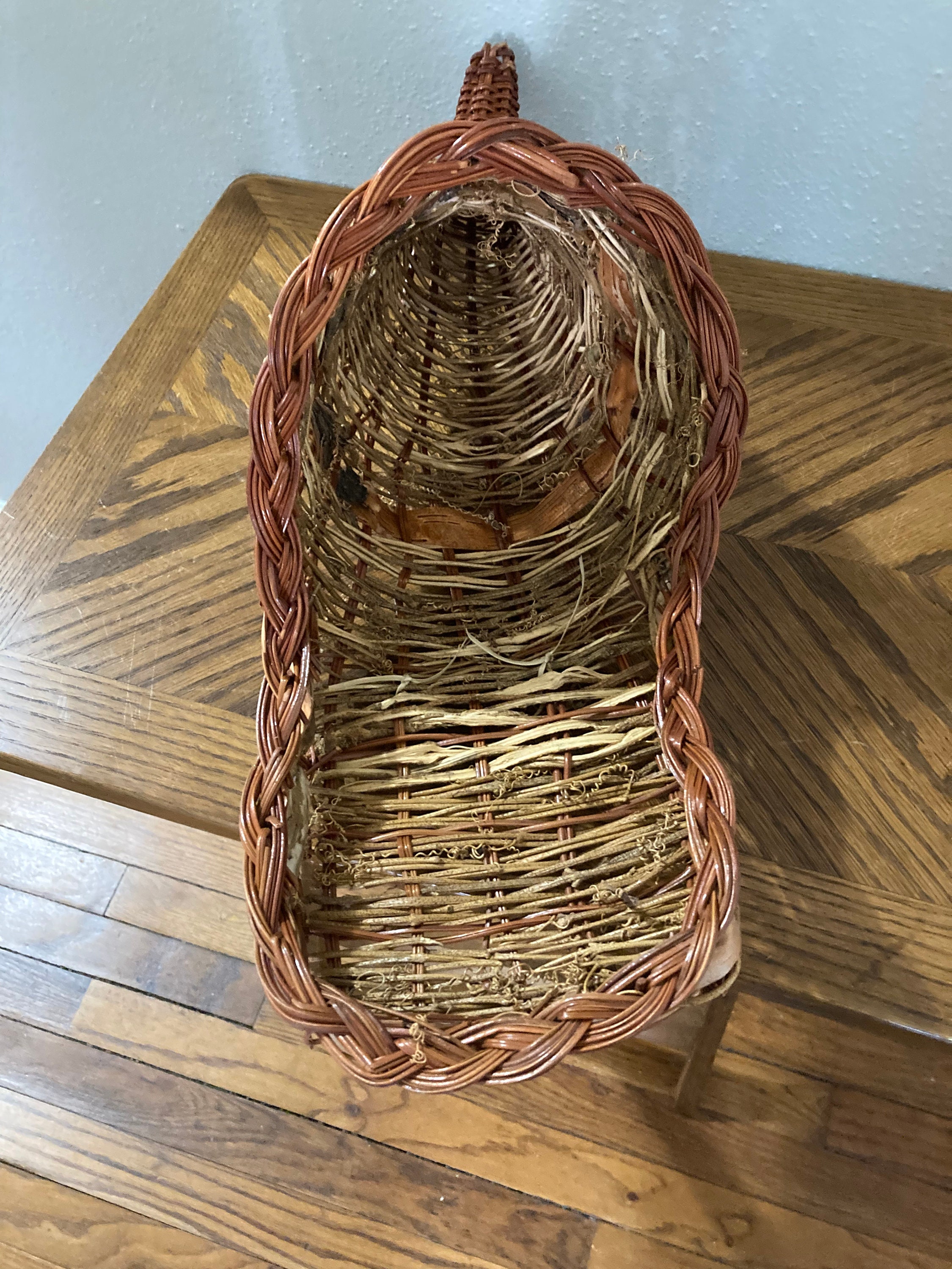 Vintage Wicker Cornucopia Wicker Decor Thanksgiving Etsy
