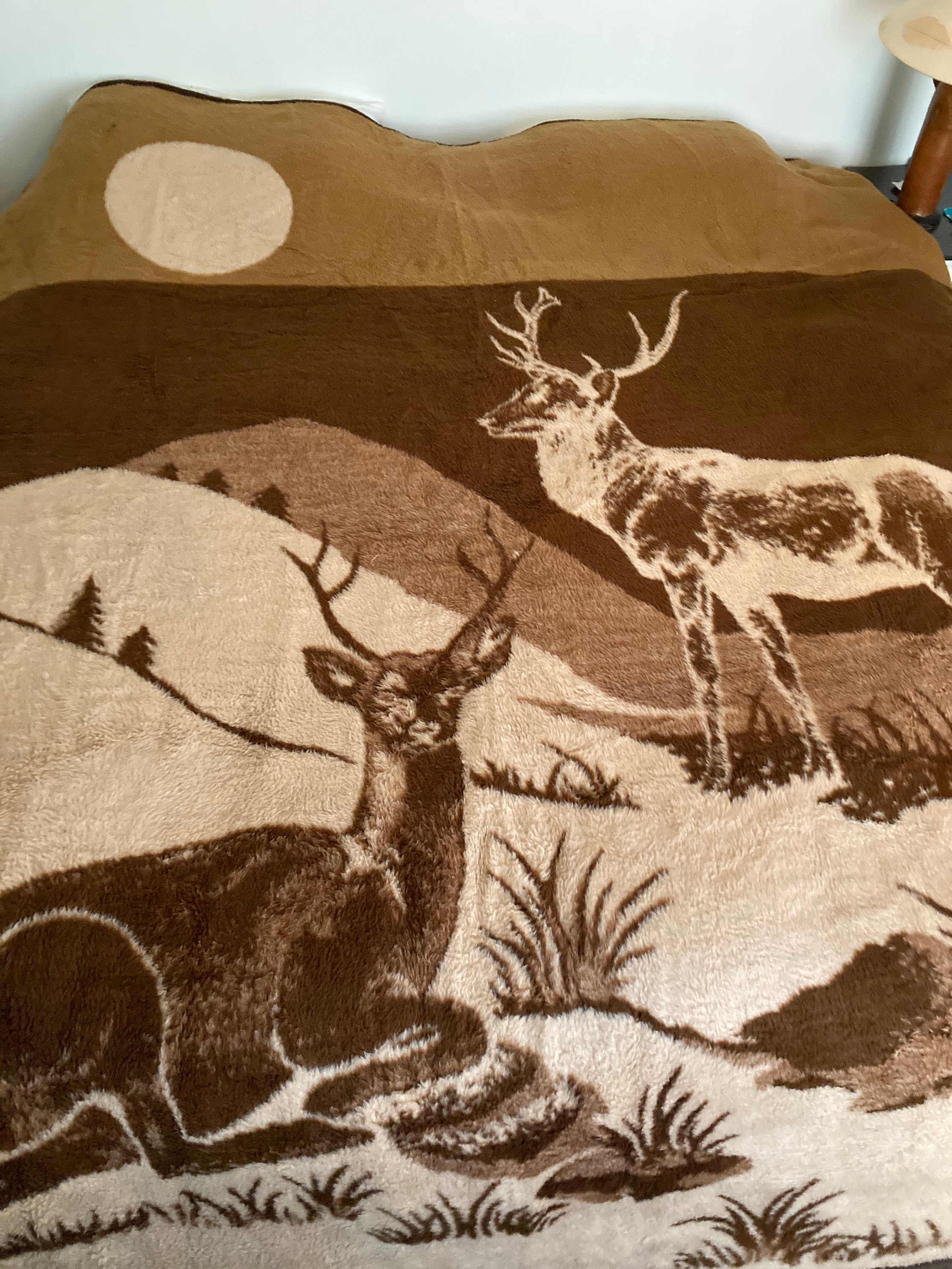 Stag fleece blanket cheap