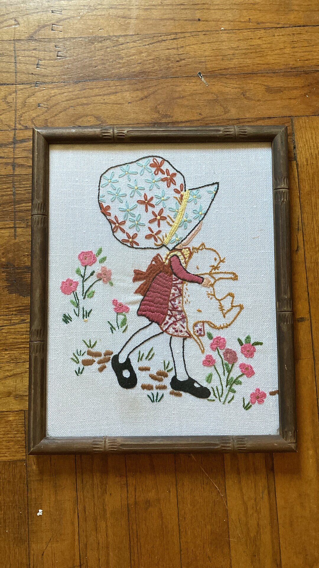 Vintage Holly Hobbie Wall Art, Holly Hobbie Needlepoint, Holly Hobbie