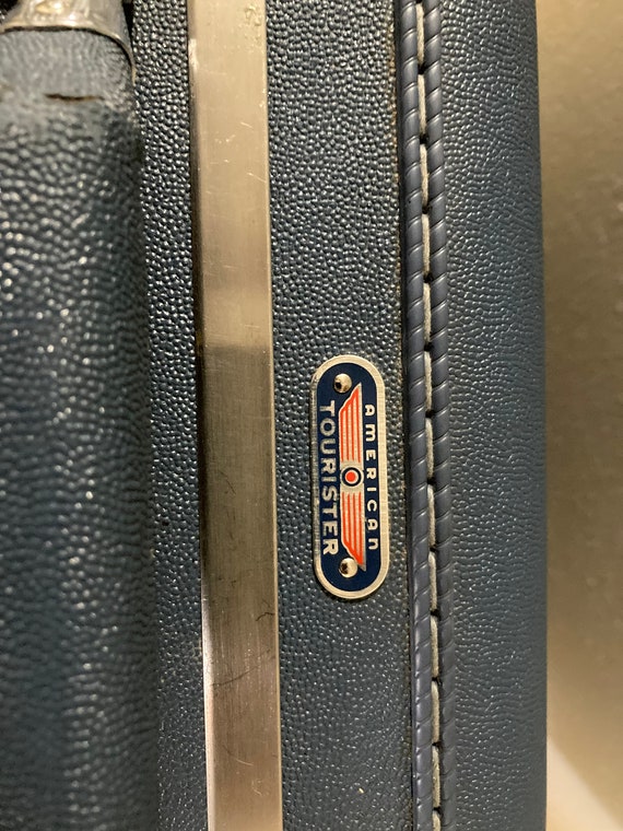 vintage blue suitcase, American Tourister luggage… - image 4