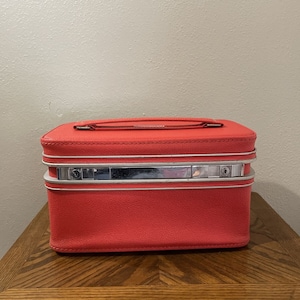 Vintage Samsonite Fashionair rode treinkoffer jaren 60 make-upkoffer