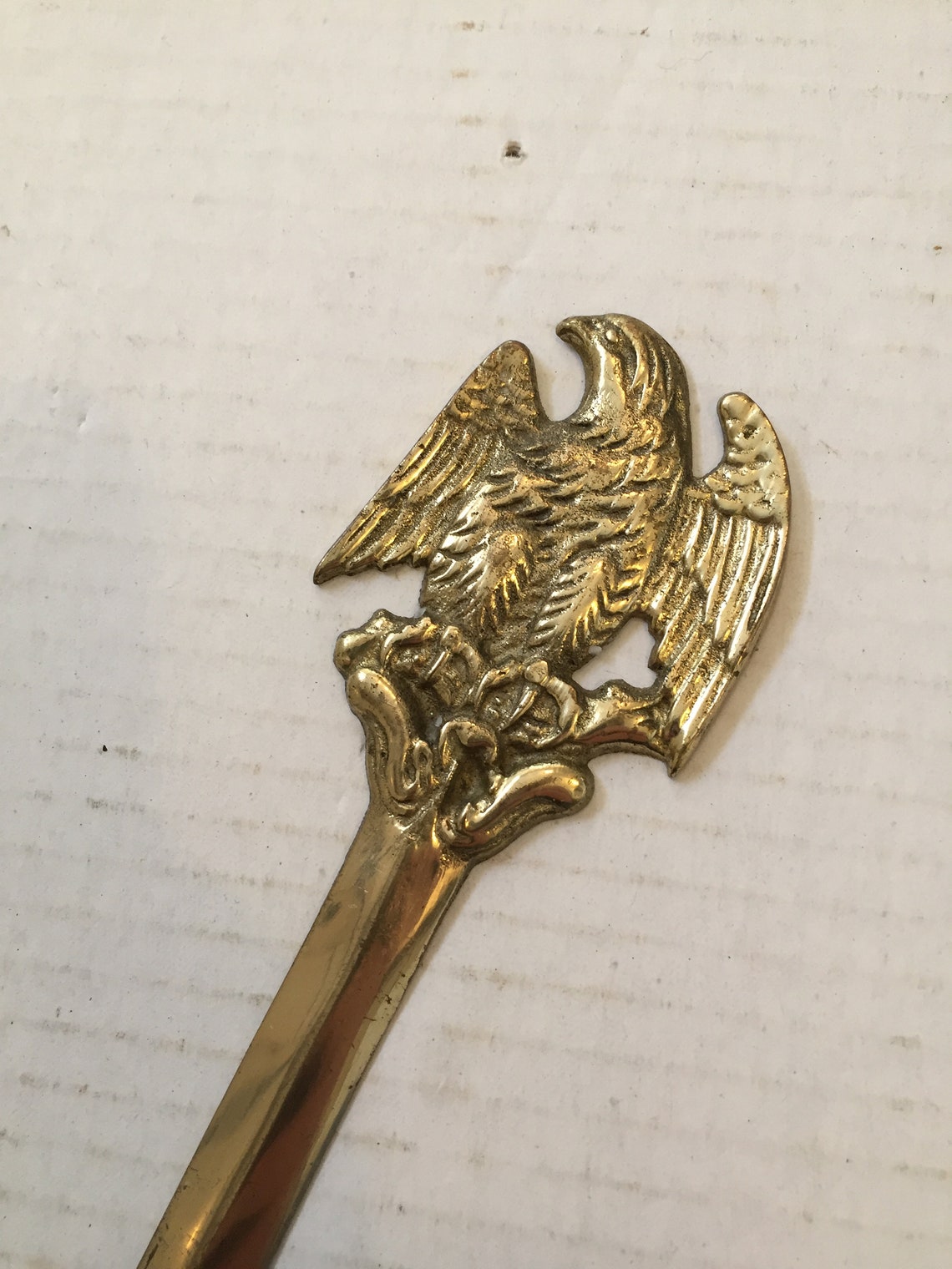 Vintage brass eagle letter opener brass office brass letter Etsy