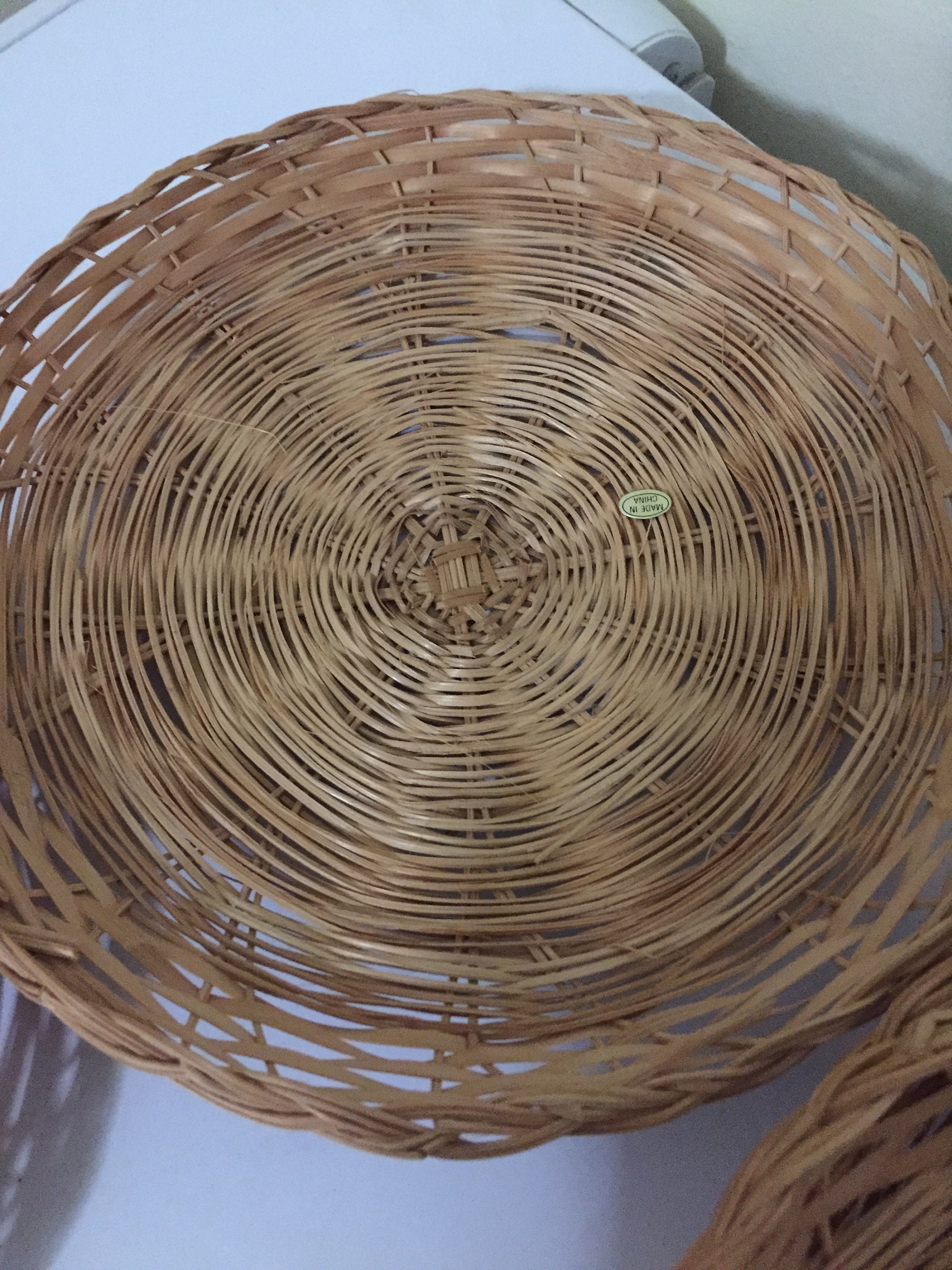 Wicker Paper Plate Holders Set of 4 Wicker Decor Wicker Etsy Sweden