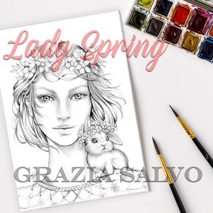 coloring book grazia salvo, lady spring coloring book, coloring pages