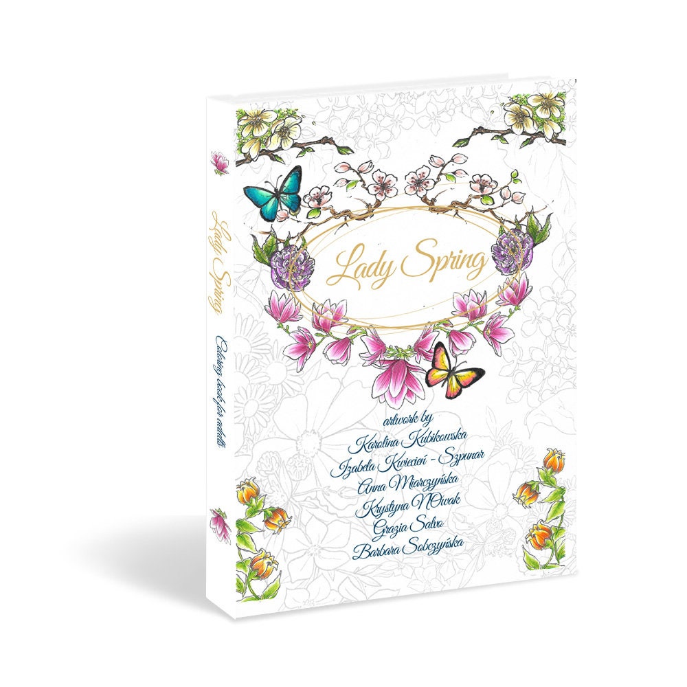 Lady Spring paper colouring book. Artist edition with my signature. H…