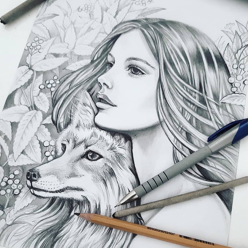 Download Paper colouring book: Wild Soul. Artist edition | Etsy