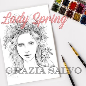 coloring book grazia salvo, lady spring coloring book, coloring pages
