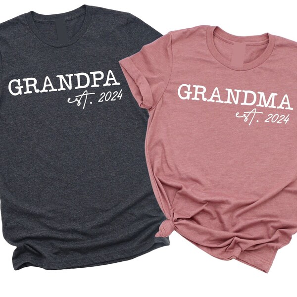 Grandma Grandpa Announcement Shirt Etsy UK