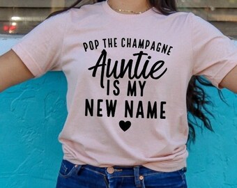 Pregnancy Announcement Shirt Aunt To Be Shirt Christmas Gift for Aunt BAE New Aunt Shirt Baby Annoucement Shirt Auntie Squad Shirt