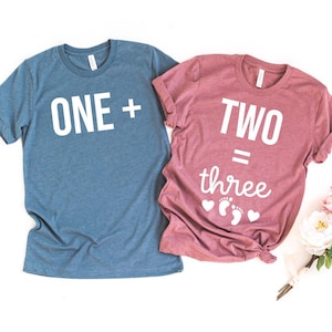 Matching Pregnancy Announcement Shirts: Mommy Daddy Couples Tees