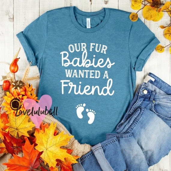 Our fur babies wanted a friend Pregnancy announcement shirt