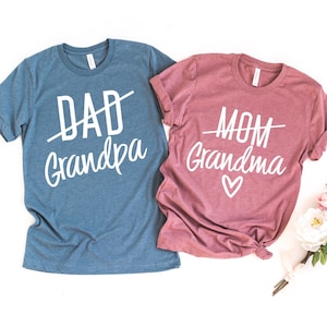 pregnancy announcement grandparents, pregnancy announcement shirts, baby announcement shirts, grandma grandpa shirts, grandma shirt